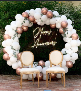 Anniversary decoration setup