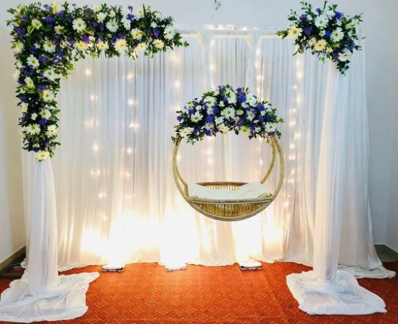 Naming ceremony decoration setup
