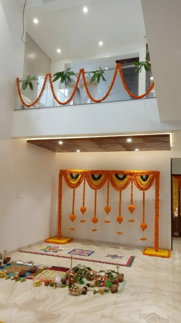 Puja decoration setup
