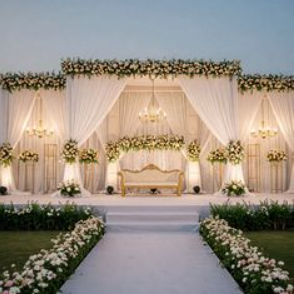 Wedding decoration setup